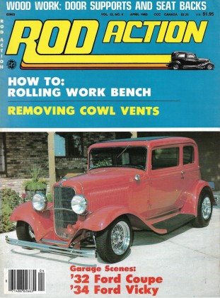 ROD ACTION 1983 APR - WOOD WORKING DOOR SUPPORTS & SEATS, REMOVING COWL VENTS